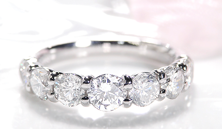 pt900【2.0ct】ダイヤモンド ハーフエタニティ リング | elisabeth